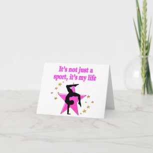 TARJETA PRECIOSA CITA INSPIRADORA DE GIMNASTICA DE ESTRELL