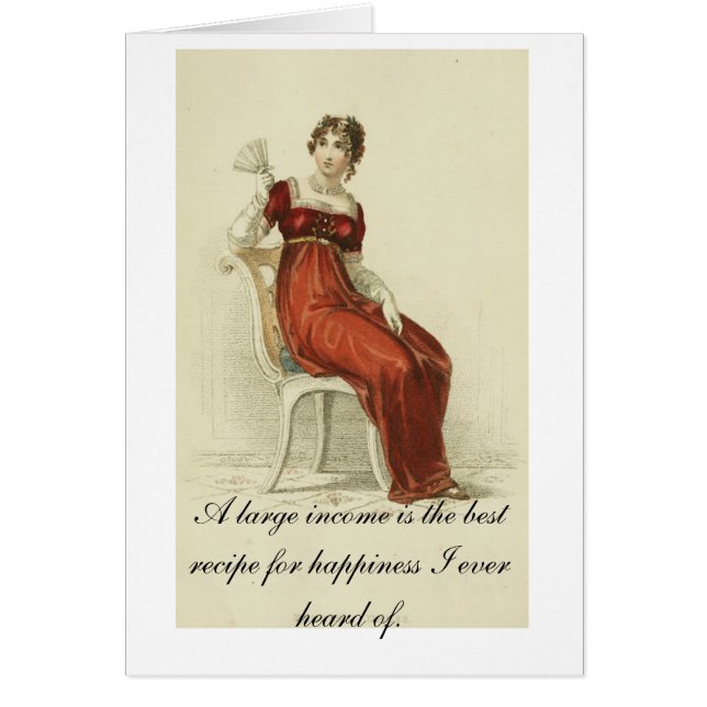 Tarjeta preciosa de Jane Austen (Frente)