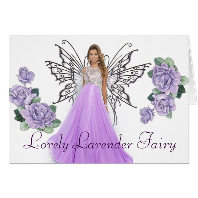 Tarjeta preciosa de Lavenderfairy (Anverso (Horizontal))