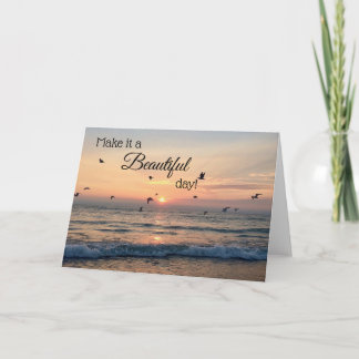 Tarjeta Preciosa playa de Day Sunrise
