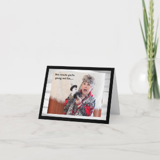 Tarjeta Predicando el tiempo con humor en la rodilla