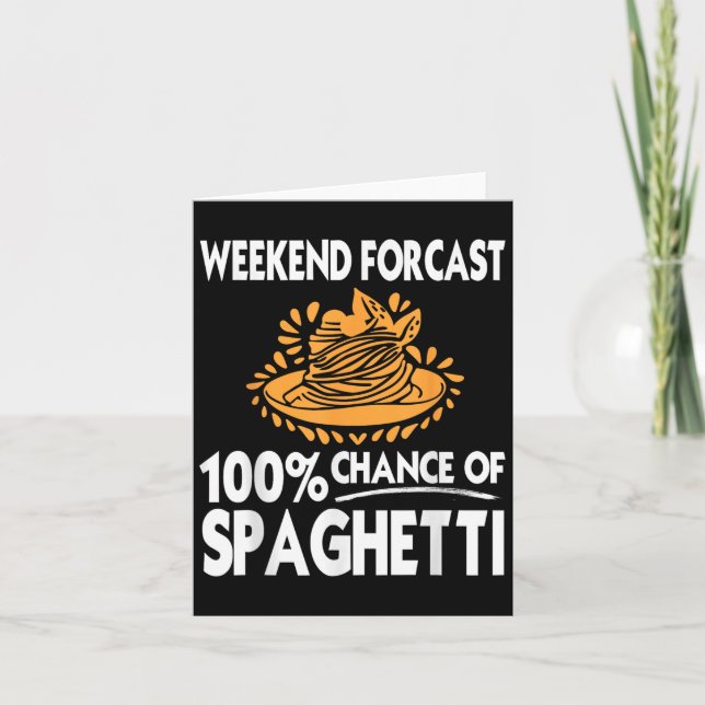 Tarjeta Predicción de fin de semana divertida Spaghetti Lo (Anverso)