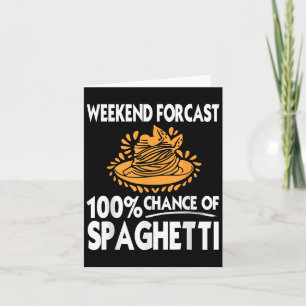 Tarjeta Predicción de fin de semana divertida Spaghetti Lo