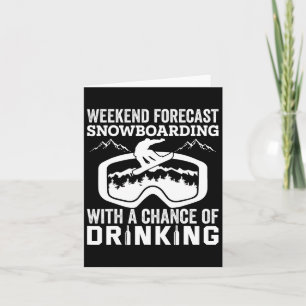 Tarjeta Predicción de fin de semana Snowboarding Graciosa