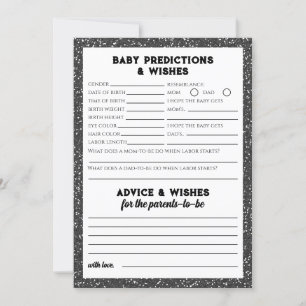 Tarjeta Predicciones de bebés y deseos de rock Baby Shower