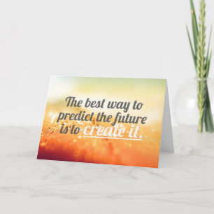 Tarjeta Prediga el futuro - cita de motivación