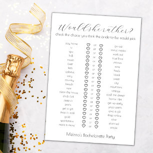 Tarjeta ¿Prefiere Una Fiesta De Bachelorette?