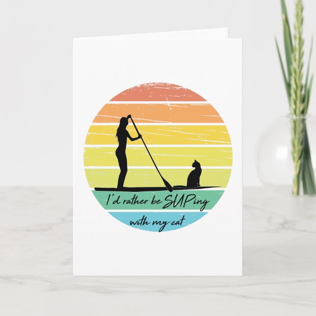 Tarjeta Prefiero estar con mi Chica de suplir gato (Anverso)