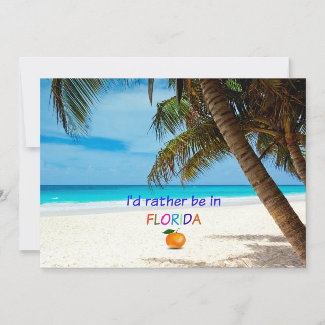 Tarjeta Prefiero estar en Florida (Anverso)