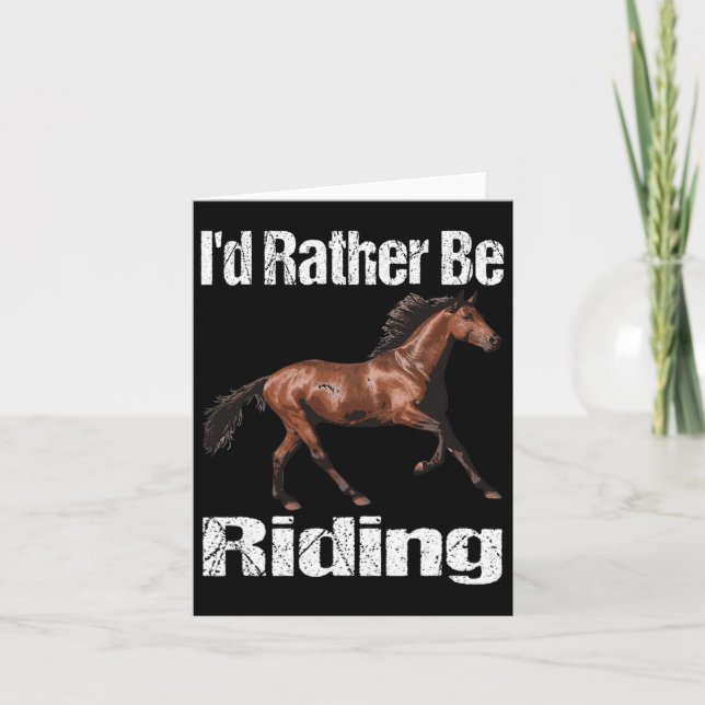 Tarjeta Prefiero Estar Montando A Caballo (Anverso)