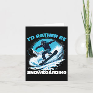 Tarjeta Prefiero estar Snowboard en deportes de invierno e