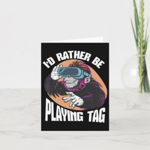 Tarjeta Prefiero Jugar a Tag Funny Video Game Player