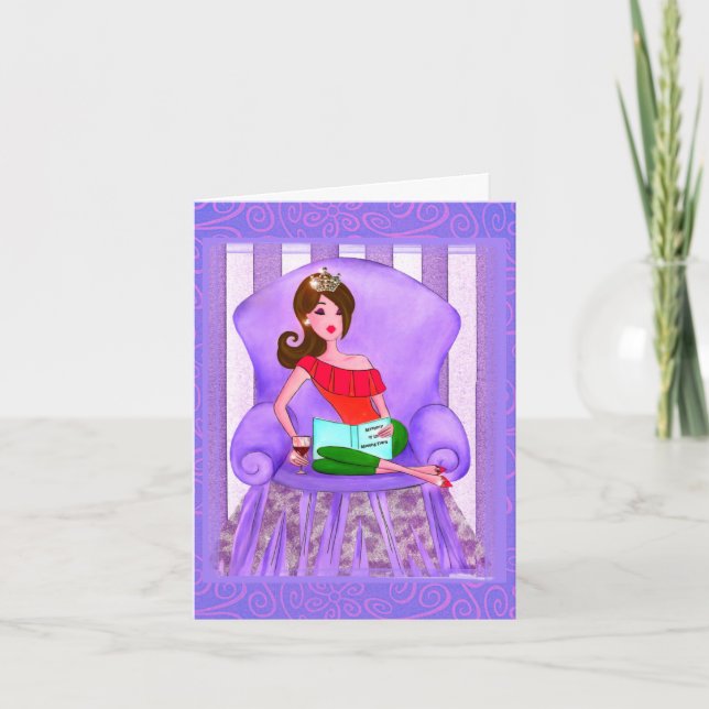 Tarjeta "Prefiero Leer Un Libro" Diva (Anverso)