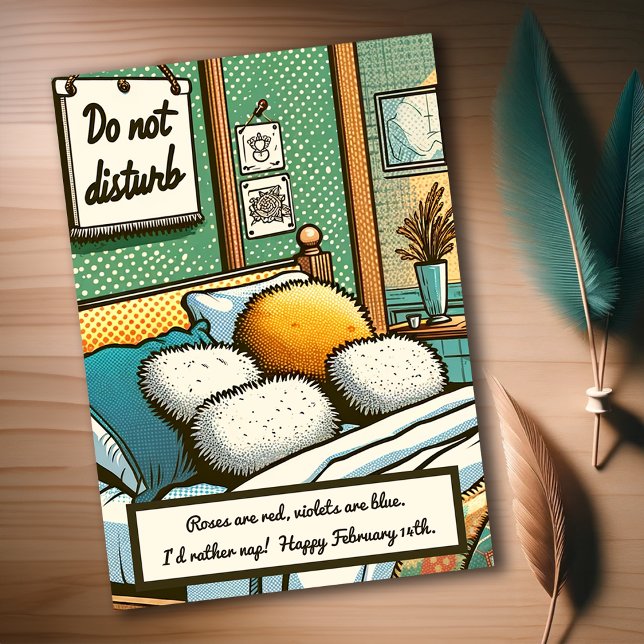 Tarjeta ¡Prefiero Nap! Cómic gracioso contra el Día de San (Subido por el creador)