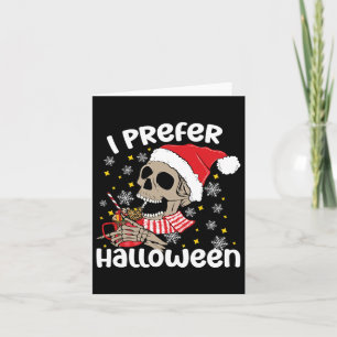 Tarjeta Prefiero Navidades divertidos en Skeleton de Hallo