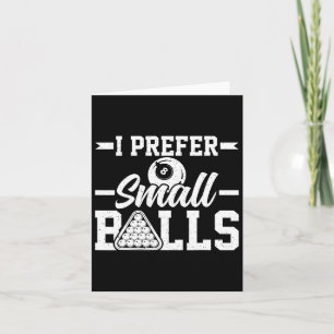 Tarjeta Prefiero Pequeño - Funny 8 Ball Player Pool Billia