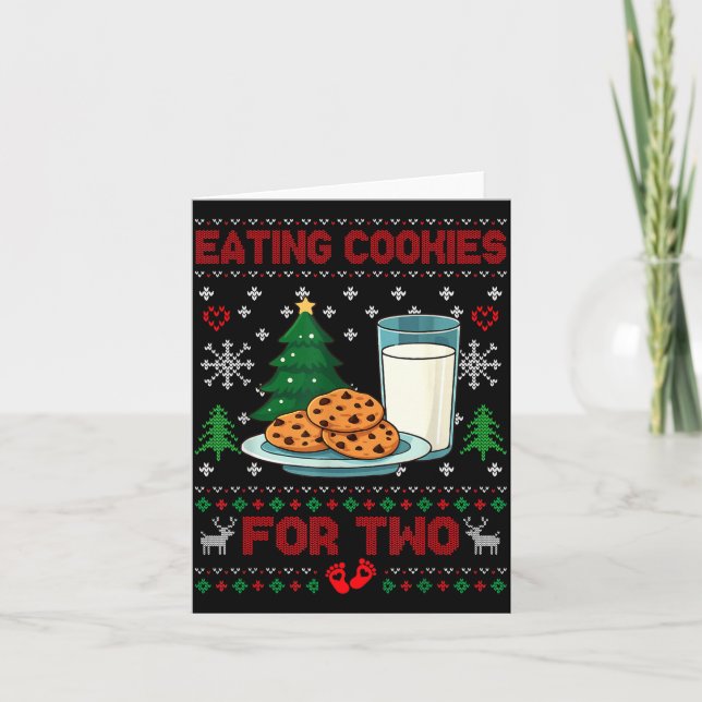 Tarjeta Pregnancy New Mom Baby Pregnant Christmas Couples  (Anverso)