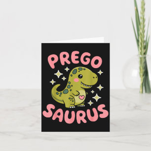 Tarjeta Pregosaurus Lindo Retro Mamá Dinosaurio Embarazo A