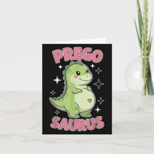 Tarjeta Pregosaurus Lindo Retro Mamá Dinosaurio Embarazo A