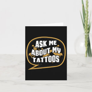 Tarjeta Pregúntame sobre mi piel de artista de tatuajes
