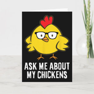 Tarjeta Pregúntame sobre mis pollos