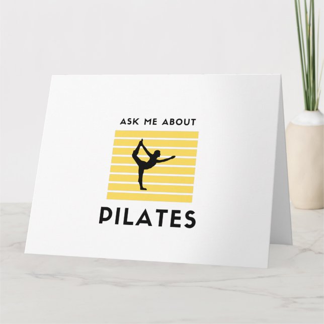Tarjeta Pregúntame sobre pilates (Anverso)