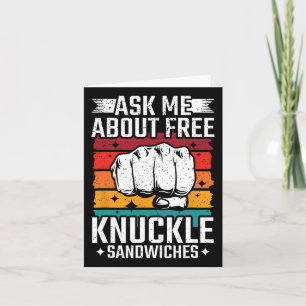 Tarjeta Pregúntame sobre sándwiches de Knuckle gratis