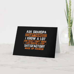 Tarjeta Preguntar al abuelo cualquier cosa