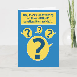 Tarjeta Preguntas divertidas para papá en el Día del Padre