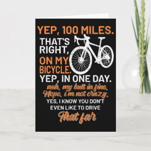 Tarjeta Preguntas frecuentes sobre bicicleta Sí 100 millas