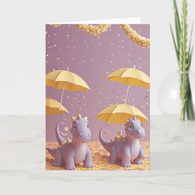 Tarjeta Prehistoric Party Pals (Anverso)