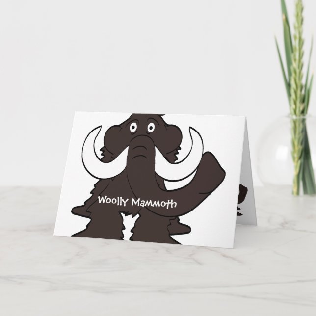 Tarjeta prehistórica de cumpleaños de mamut Wooly (Anverso)
