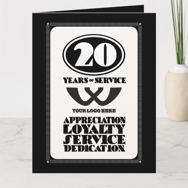Tarjeta Premio al servicio de 20 años de Retro (Anverso)