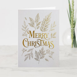 Tarjeta Premium Gold Foil Holiday Card