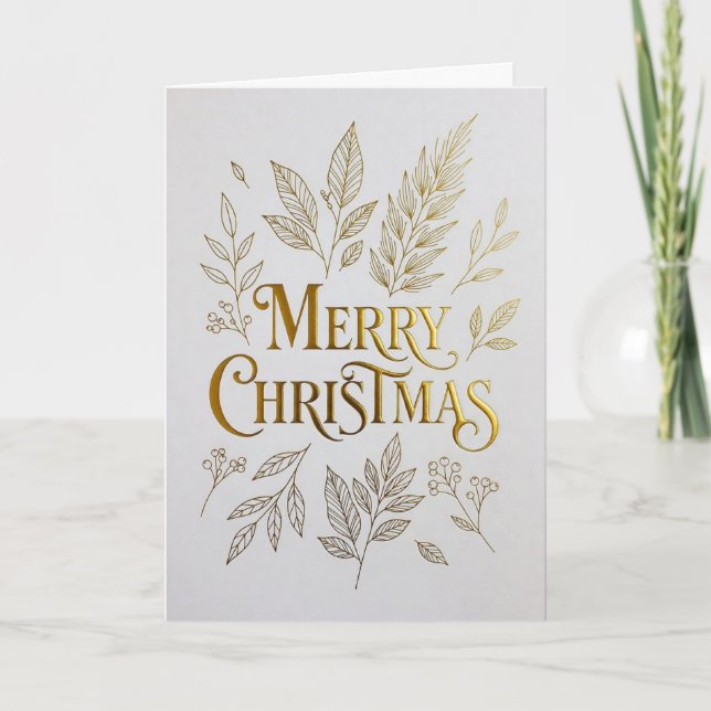 Tarjeta Premium Gold Foil Holiday Card (Anverso)
