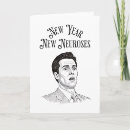 Tarjeta Preocupación Divertida por las Fiestas de Año Nuev