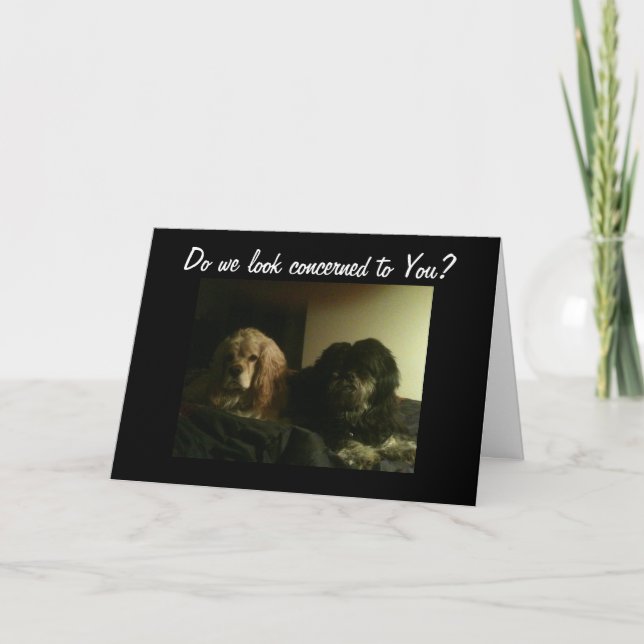 TARJETA PREOCUPADO DE QUE SEA CUMPLEAÑOS "40" (Anverso)