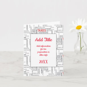 Tarjeta Preparación de impuestos