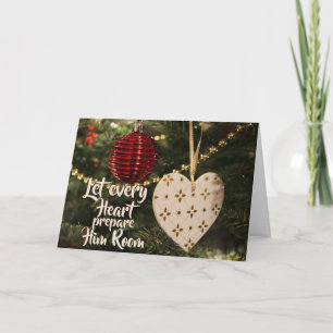 Tarjeta Preparad el corazón para Él, villancico de Navidad