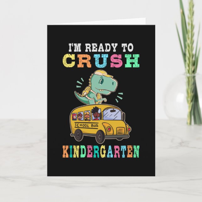 Tarjeta Preparado para aplastar el jardín de infantes (Anverso)