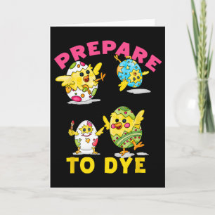 Tarjeta Preparar Para Teñir Divertidos Pollitos De Pascua