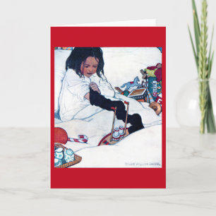 Tarjeta Preparativos de Navidad, Jessie Willcox Smith