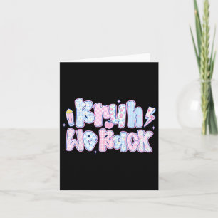 Tarjeta Preppy Bruh Volvemos A La Escuela El Primer Día De