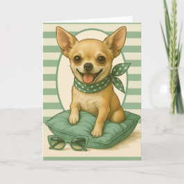 Tarjeta Preppy Chihuahua