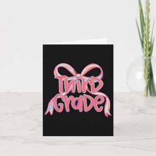 Tarjeta Preppy De Vuelta A La Escuela De 3er Grado Coquett