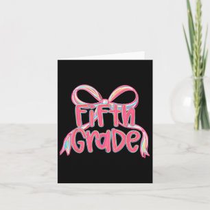 Tarjeta Preppy De Vuelta A La Escuela De 5º Grado Coquette