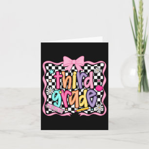 Tarjeta Preppy De Vuelta Al Colegio Coquette Floral Cuta
