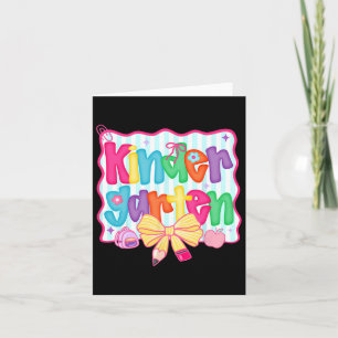 Tarjeta Preppy De Vuelta Al Colegio Kindergarten Coquette 