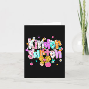 Tarjeta Preppy De Vuelta Al Colegio Kindergarten Coquette 