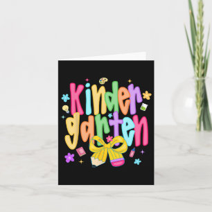 Tarjeta Preppy De Vuelta Al Colegio Kindergarten Coquette